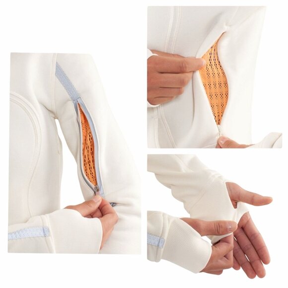 Lululemon Uba Hoodie *Reflective Polar Cream-Creamsicle Pop Sz 4 Special Edition - Picture 3 of 14